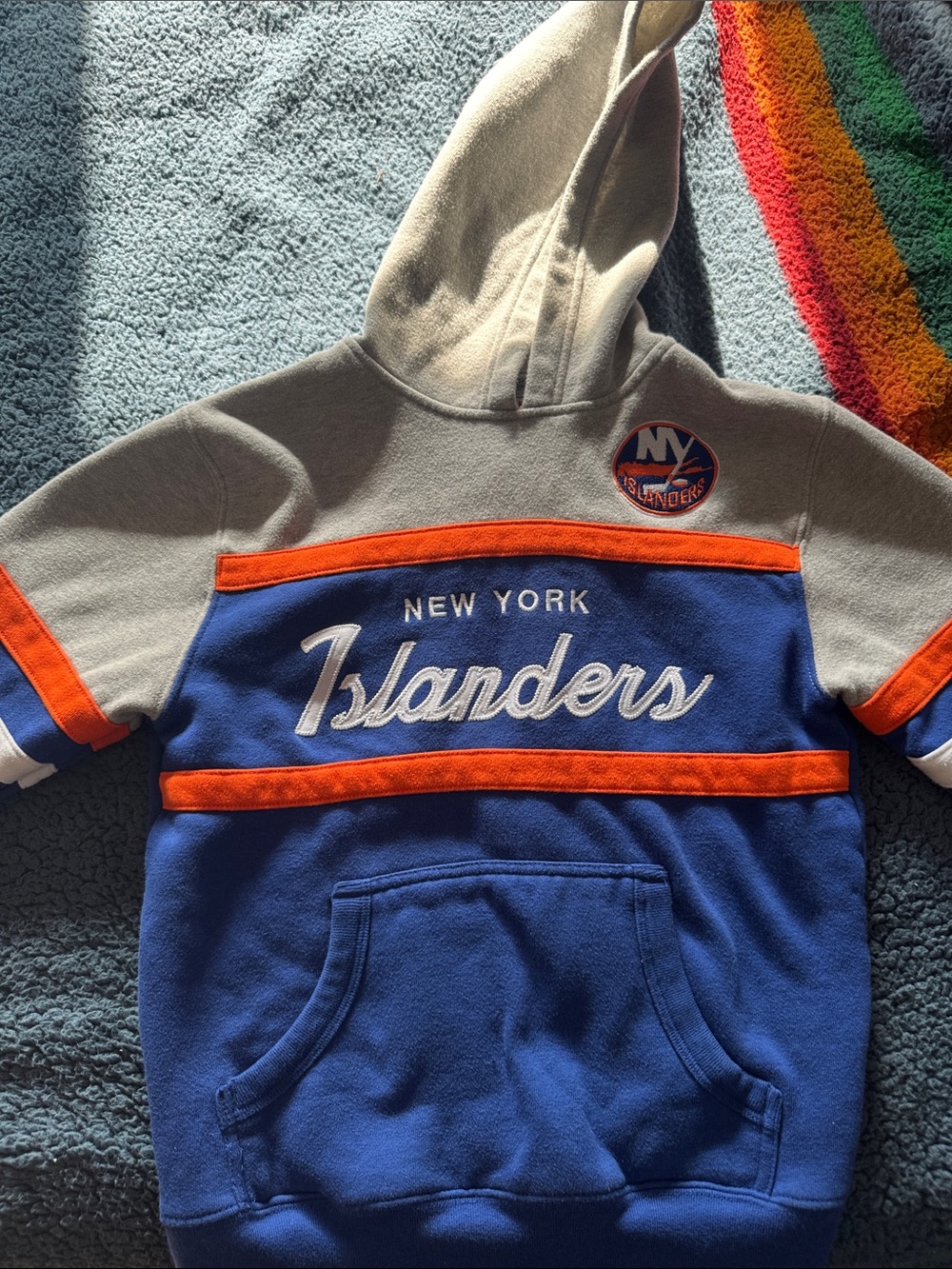 Mitchell & Ness Kids New York Islanders Hoodie - Blue, Cream & Orange